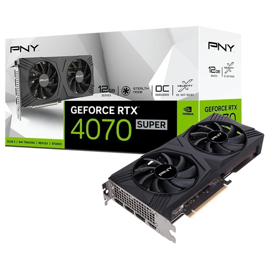 PNY GeForce RTX 4070 SUPER 12GB VERTO OC DUAL FAN PNY グラフィックボード