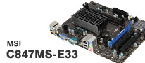 省電力で拡張性に優れる、ファンレスマザーボード「C847MS-E33」