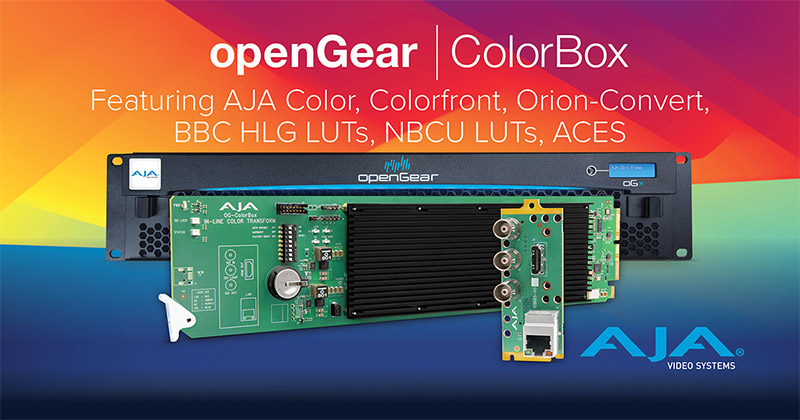 AJA Video Systems社、新製品「OG-ColorBox」およびColorBox v3.0のアップデートをIBC 2024で発表