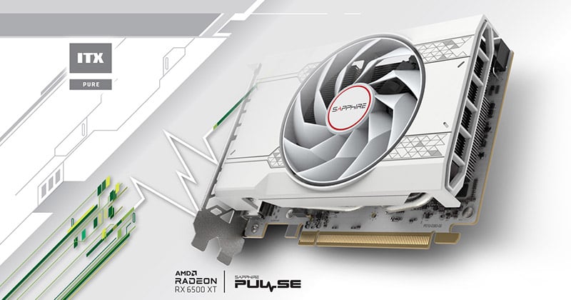 SAPPHIRE PULSE Radeon RX 6500 XT ITX PURE GAMING OC 8GB GDDR6 製品画像