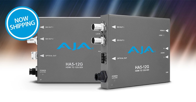 AJA Video Systems社、ミニコンバーター「HA5-12G」シリーズの出荷を