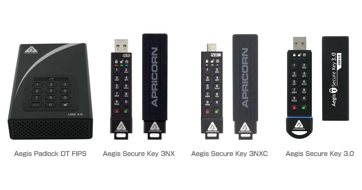Apricorn AegisSecure Key 暗証番号対応USBメモリー 60GB ASK3-60GB 1