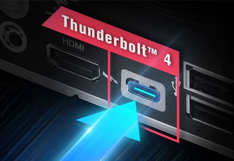 Thunderbolt 4ポートを搭載