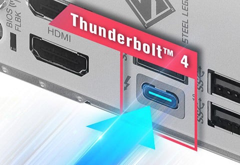 Thunderbolt 4ポートを搭載