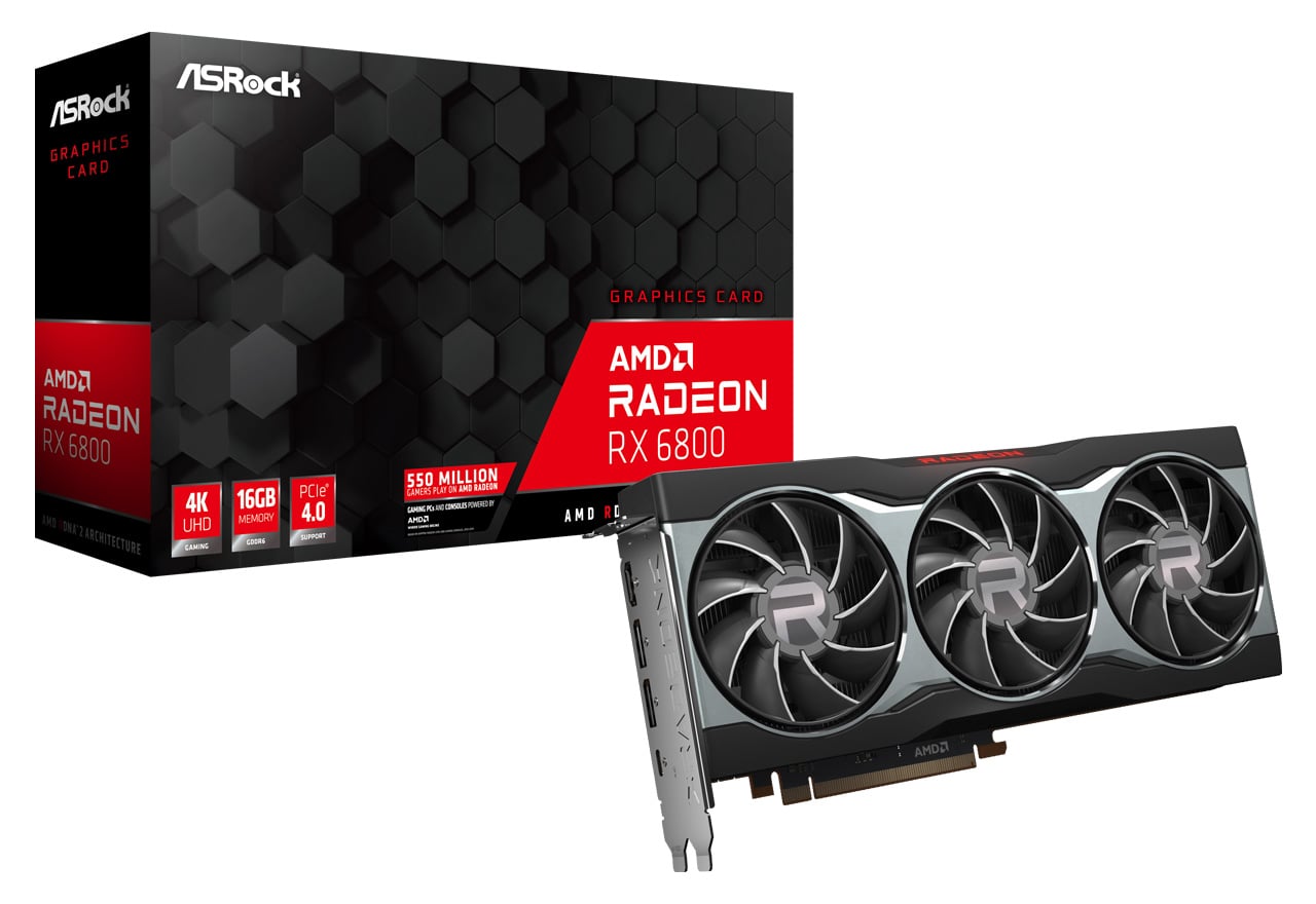 希少、ほぼ未使用、AMD　RX6800　リファレンス　ASRockパッケージ
