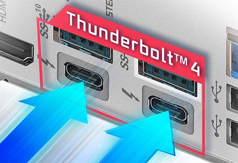 Thunderbolt 4ポートを搭載