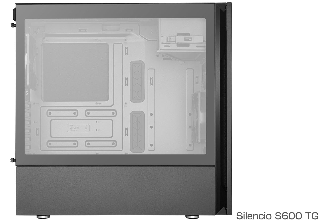 限定価格中 CoolerMaster MCS-S600-KG5N-S00 ブラック Silencio S600 TG [ミドルタワー型PCケ  PCケース・筐体