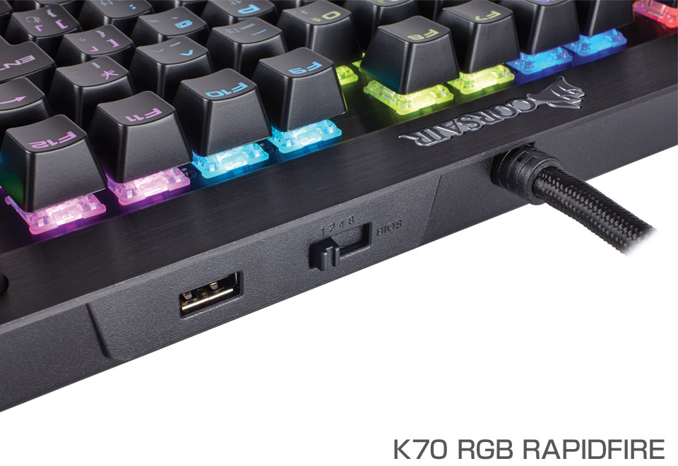 CORSAIR K70 RGB RAPID FIRE ゲーミングキーボードPC/タブレット