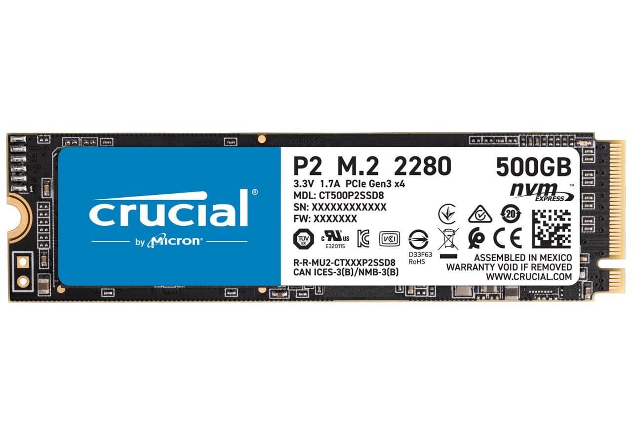 2400MBs書き込み速度M.2 NVMe SSD 1TB Crucial メーカー保証５年