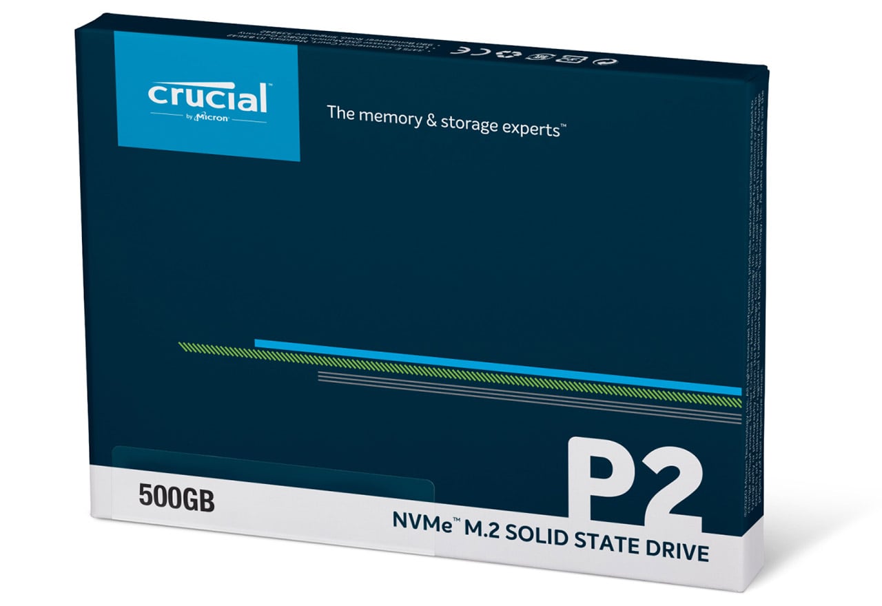 M.2 SSD 500GB Crucial P2 NVMe PCIe 2280スマホ/家電/カメラ