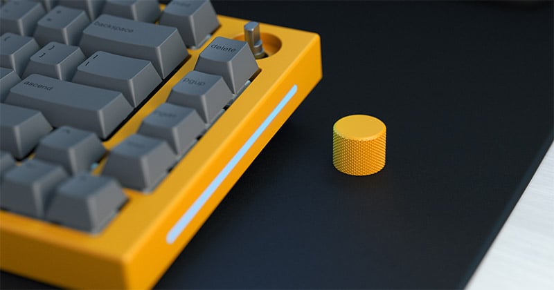 カラーバリエーション豊富なキーボード用ロータリーノブ