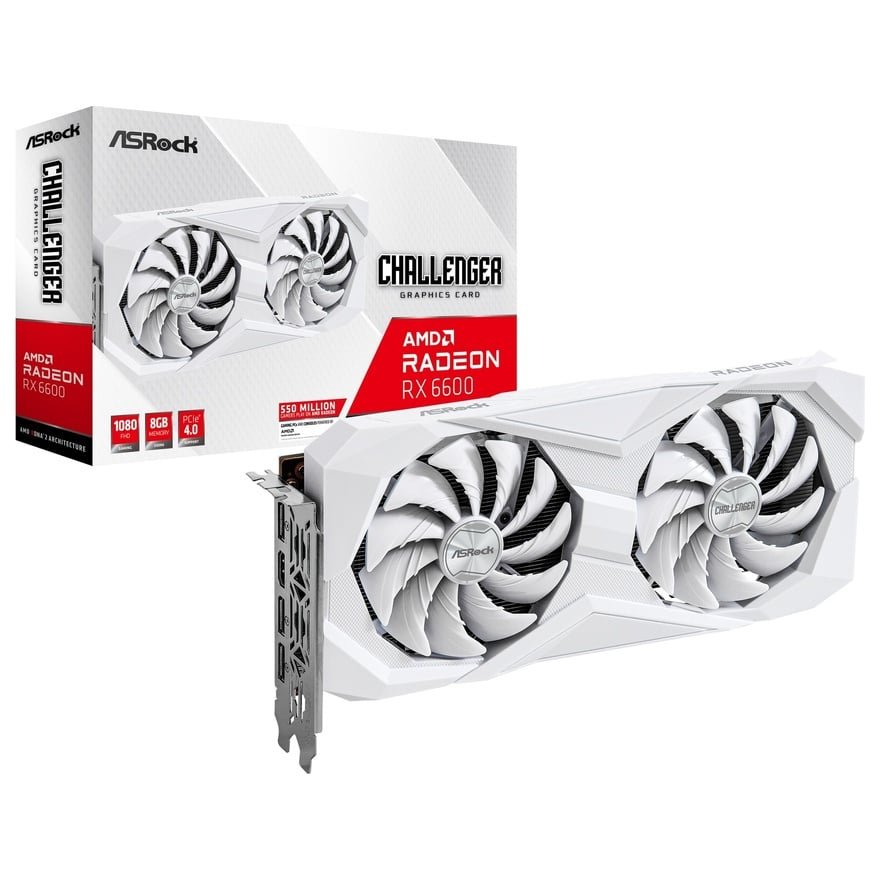 Radeon RX 6600 Challenger White 8G | ASRock グラフィックボード RADEON RX 6600 |  株式会社アスク