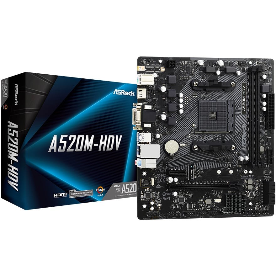 A520M-HDV | ASRock マザーボード AMD A520チップセット | 株式会社アスク