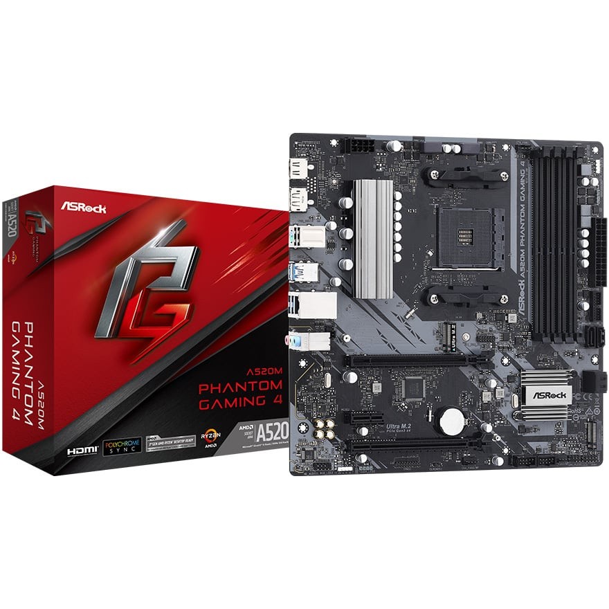 A520M Phantom Gaming 4 | ASRock マザーボード AMD A520チップセット