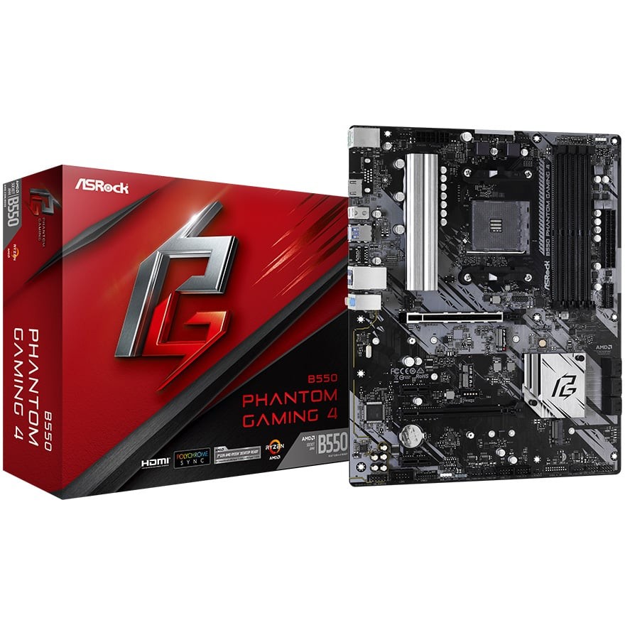 B550 Phantom Gaming 4 | ASRock マザーボード AMD B550チップ