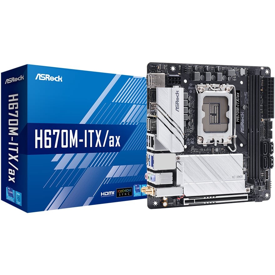 H670M-ITX/ax | ASRock マザーボード Intel H670チップセット | 株式