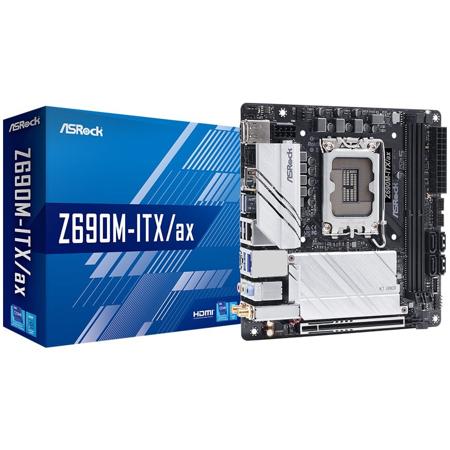 Z690M-ITX/ax | ASRock マザーボード Intel Z690チップセット | 株式会社アスク