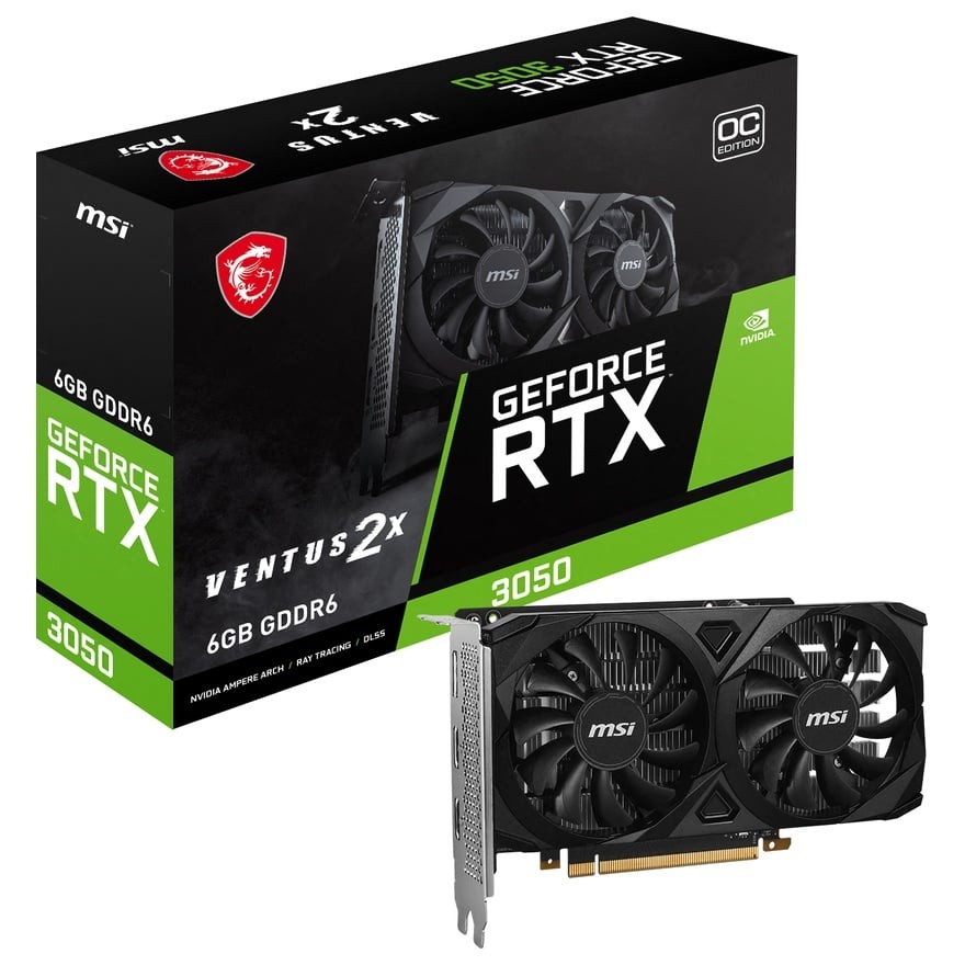 GeForce RTX 3050 VENTUS 2X 6G OC | MSI グラフィックボード 